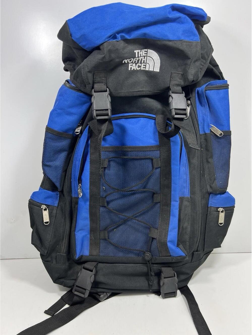 Vintage The North Face Hiking backpack Blue Internal Frame Waist Strap EUC